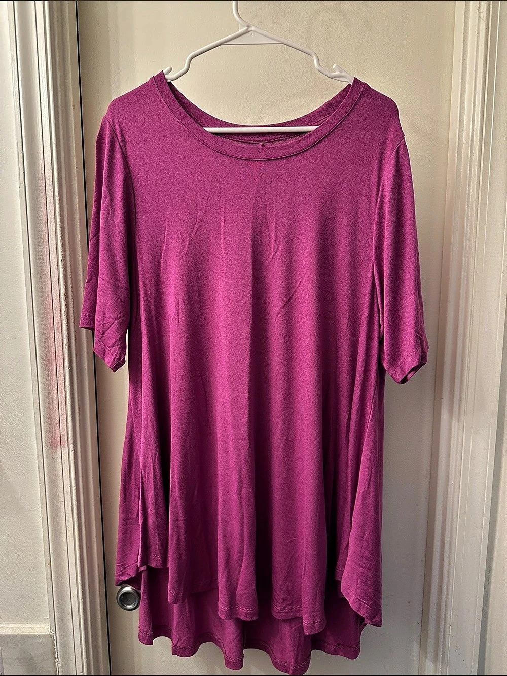 Lane Bryant Short Sleeved Swing Top bundle. Dark Pink, Dark Green, and Blue and